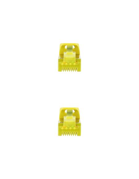 CABLE RED LATIGUILLO RJ45 LSZH CAT.6A SFTP AWG26 AMARILLO 25CM 10.20.1900-L25-Y