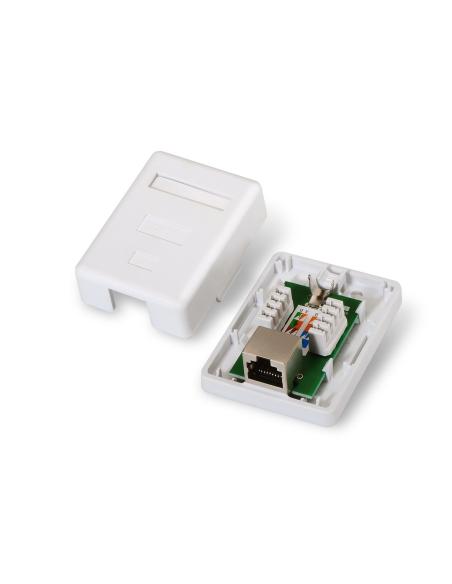ROSETA DE SUPERFICIE RJ45 CAT.6 FTP 1 TOMA BLANCO AISENS A139-0303