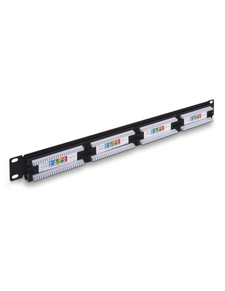 PANEL DE PARCHEO 24 PUERTOS RJ45 CAT.5E UTP 19 1U DUAL IDC AISENS A141-0307
