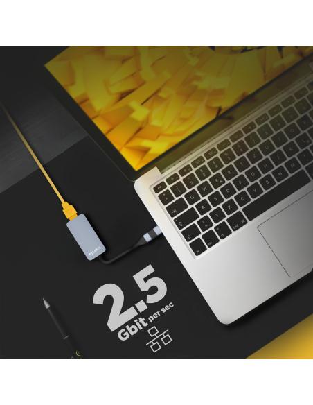 CONVERSOR USB3.2 GEN1 USB-AUSB-C A ETHERNET 2.5G GRIS 15CM AISENS A109-0710