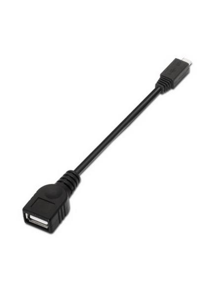 CABLE USB 2.0 OTG TIPO MICRO BM-AH NEGRO 15 CM NANOCABLE 10.01.3500