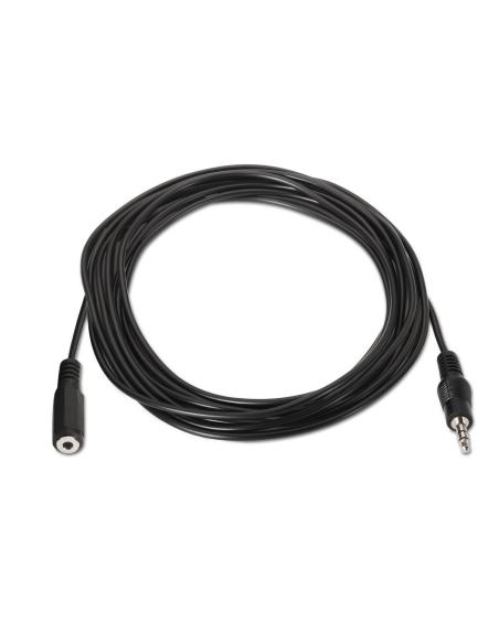 CABLE AUDIO ESTEREO JACK 3.5M-JACK 3.5H NEGRO 1.5M AISENS A128-0145
