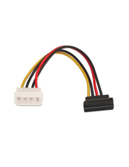 CABLE SATA ALIMENTACION ACODADO MOLEX 4PIN M-SATAH 16CM AISENS A131-0160
