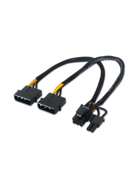 CABLE TARJETA GRAFICA 2XMOLEX 4PM-PCI-E(MOLEX 62PIN)M 20CM AISENS A131-0165