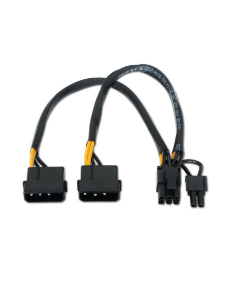 CABLE TARJETA GRAFICA 2XMOLEX 4PM-PCI-E(MOLEX 62PIN)M 20CM AISENS A131-0165