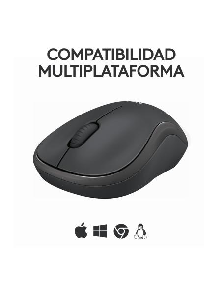 RATON LOGITECH INALAMBRICO M240 SILENT DIESTROZURDO GRAFITO 910-007119