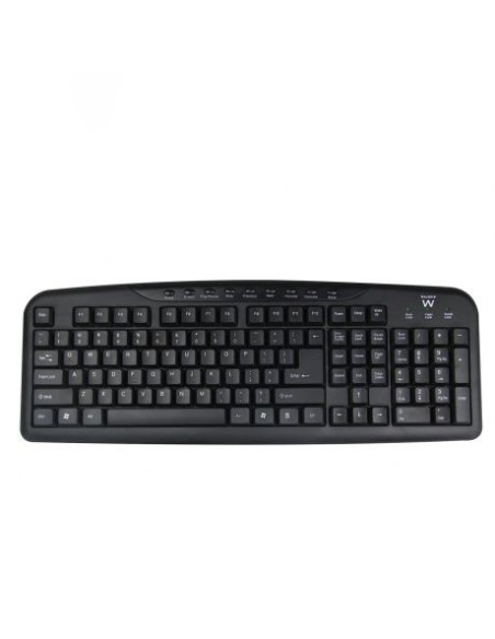 TECLADO MULTIMEDIA EWENT NEGRO CON DISEÑO PT (USB).