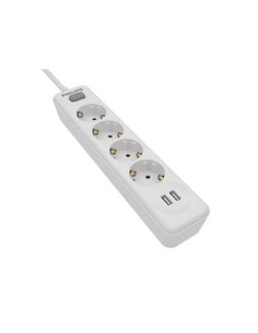 REGLETA CON INTERRUPTOR PHILIPS SPN3042WA 4 TOMAS 2 USB CABLE 2M BLANCO