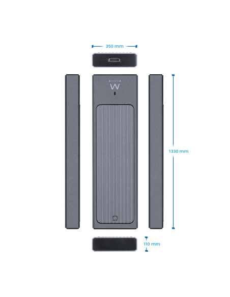EWENT Carcasa M2 NVMe PCIe SSD USB-C 3,2