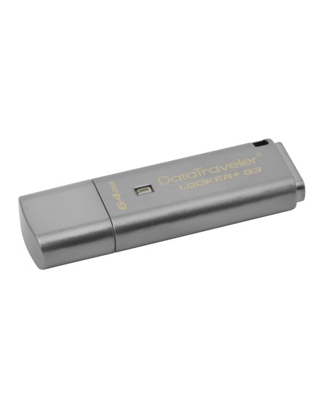 Kingston Technology DataTraveler Locker+ G3 64GB unidad flash USB 3.0 (3.1 Gen 1) Conector Tipo A Plata