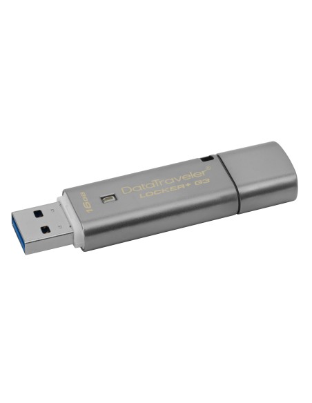 Kingston Technology DataTraveler Locker+ G3 16GB unidad flash USB USB tipo A 3.0 (3.1 Gen 1) Plata
