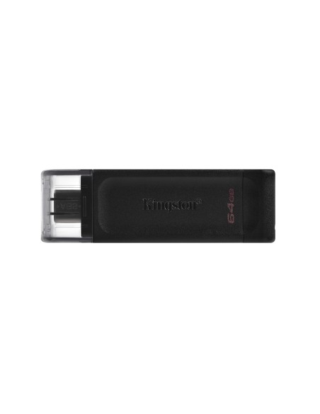 Kingston Technology DataTraveler 70 unidad flash USB 64 GB USB Tipo C 3.2 Gen 1 (3.1 Gen 1) Negro
