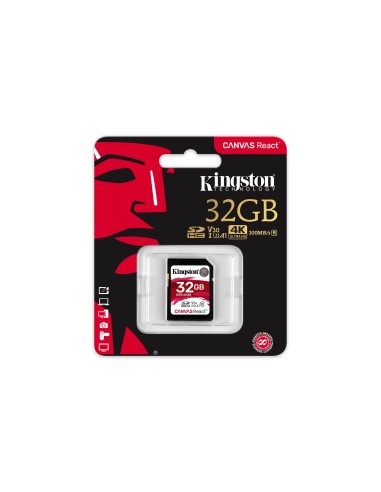 Kingston Technology SD Canvas React memoria flash 32 GB SDHC Clase 10 UHS-I