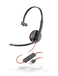 AURICULAR PLANTRONIC DE UC CON CABLE BLACKWIRE 3210