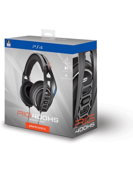 Plantronics RIG 400HS Binaural Diadema Negro, Azul