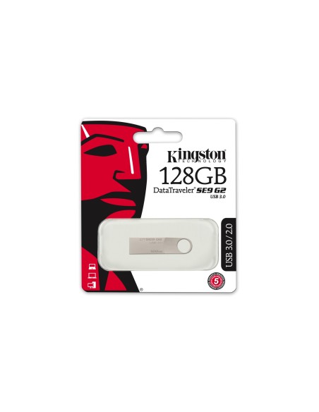 Kingston Technology DataTraveler SE9 G2 128GB unidad flash USB USB tipo A 3.0 (3.1 Gen 1) Plata