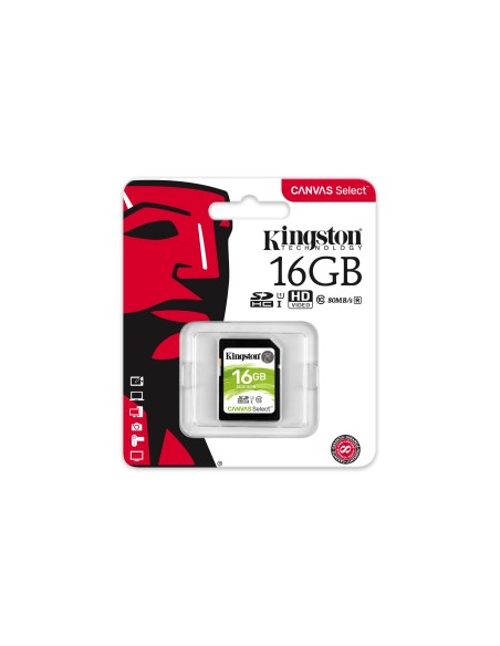 Kingston Technology Canvas Select memoria flash 16 GB SDHC Clase 10 UHS-I