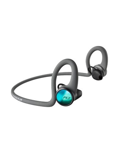 Plantronics BackBeat Fit 2100 auriculares para móvil Binaural Dentro de oído, Banda para cuello Azul, Gris