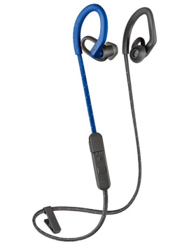 POLY BackBeat Fit 350 Auriculares gancho de oreja, Dentro de oído Bluetooth Azul, Gris