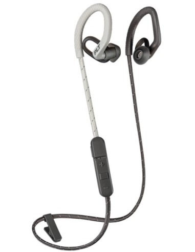 POLY BackBeat Fit 350 Auriculares gancho de oreja, Dentro de oído Bluetooth Gris, Blanco