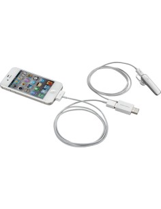 Plantronics Micro USB2.0 - 2x USB2.0 cable USB Micro-USB A 2 x USB Blanco