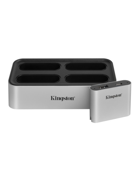 Kingston Technology Workflow Station Alámbrico USB 3.2 Gen 2 (3.1 Gen 2) Type-C Negro, Plata