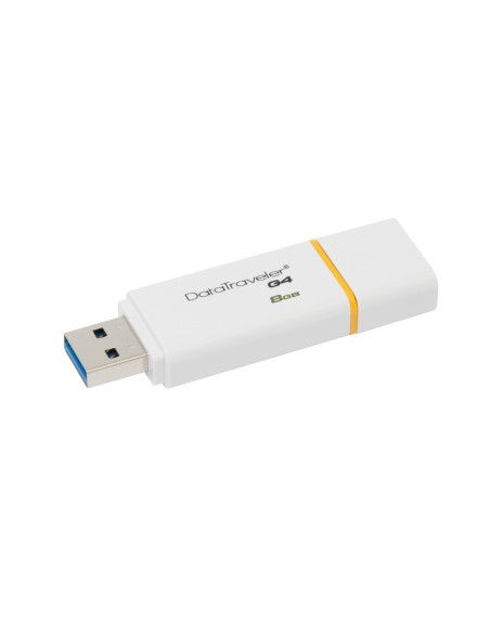 Kingston Technology DataTraveler G4 unidad flash USB 8 GB USB tipo A 3.2 Gen 1 (3.1 Gen 1) Blanco, Amarillo