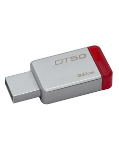 Kingston Technology DataTraveler 50 32GB unidad flash USB USB tipo A 3.0 (3.1 Gen 1) Rojo, Plata