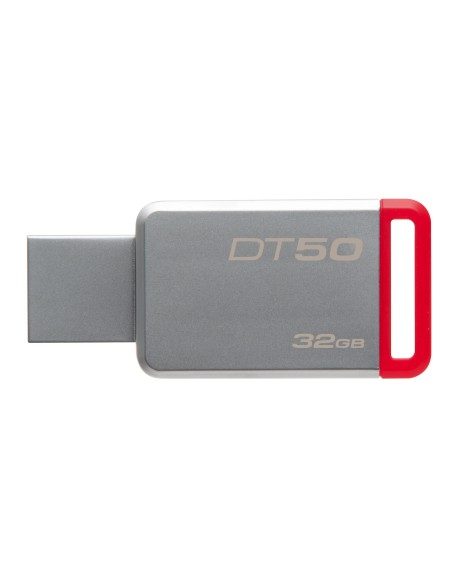 Kingston Technology DataTraveler 50 32GB unidad flash USB USB tipo A 3.0 (3.1 Gen 1) Rojo, Plata