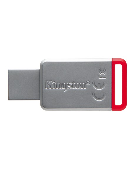 Kingston Technology DataTraveler 50 32GB unidad flash USB USB tipo A 3.0 (3.1 Gen 1) Rojo, Plata