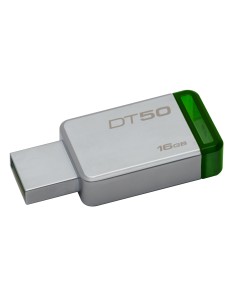 Kingston Technology DataTraveler 50 16GB unidad flash USB USB tipo A 3.0 (3.1 Gen 1) Verde, Plata