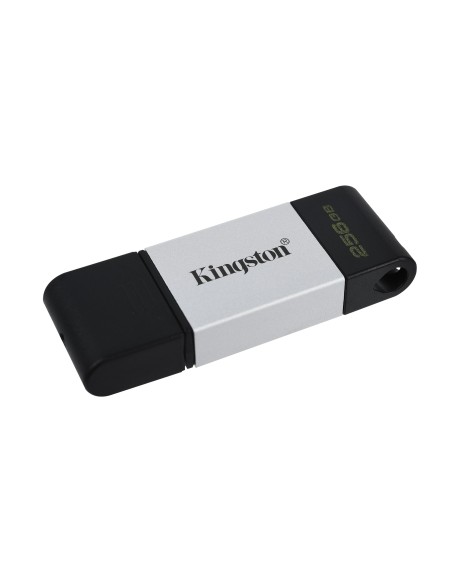 Kingston Technology DataTraveler 80 unidad flash USB 256 GB USB Tipo C 3.2 Gen 1 (3.1 Gen 1) Negro, Plata