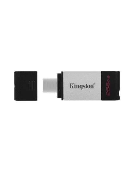Kingston Technology DataTraveler 80 unidad flash USB 256 GB USB Tipo C 3.2 Gen 1 (3.1 Gen 1) Negro, Plata