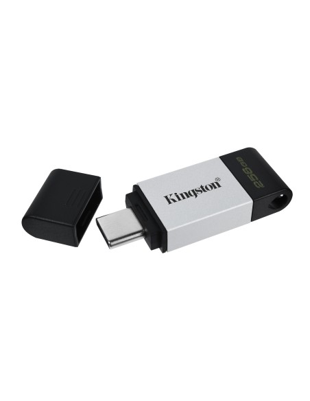 Kingston Technology DataTraveler 80 unidad flash USB 256 GB USB Tipo C 3.2 Gen 1 (3.1 Gen 1) Negro, Plata