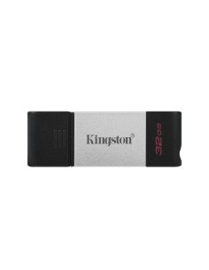 Kingston Technology DataTraveler 80 unidad flash USB 32 GB USB Tipo C 3.2 Gen 1 (3.1 Gen 1) Negro, Plata