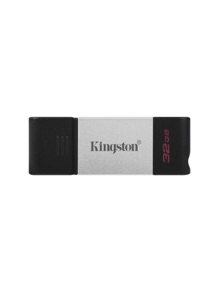 Kingston Technology DataTraveler 80 unidad flash USB 32 GB USB Tipo C 3.2 Gen 1 (3.1 Gen 1) Negro, Plata