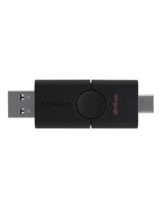 Kingston Technology DataTraveler Duo unidad flash USB 64 GB USB Type-A   USB Type-C 3.2 Gen 1 (3.1 Gen 1) Negro