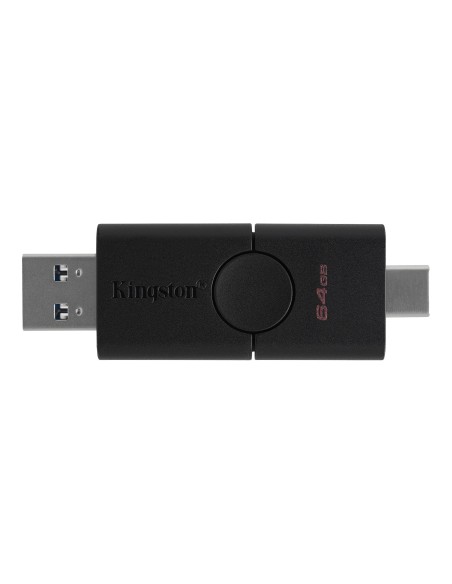 Kingston Technology DataTraveler Duo unidad flash USB 64 GB USB Type-A   USB Type-C 3.2 Gen 1 (3.1 Gen 1) Negro