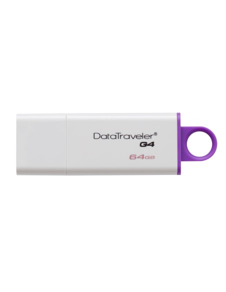 Kingston Technology DataTraveler G4 unidad flash USB 64 GB USB tipo A 3.2 Gen 1 (3.1 Gen 1) Violeta, Blanco