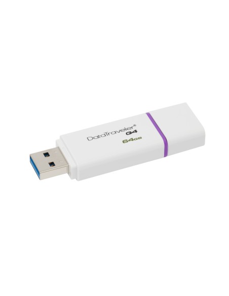 Kingston Technology DataTraveler G4 unidad flash USB 64 GB USB tipo A 3.2 Gen 1 (3.1 Gen 1) Violeta, Blanco