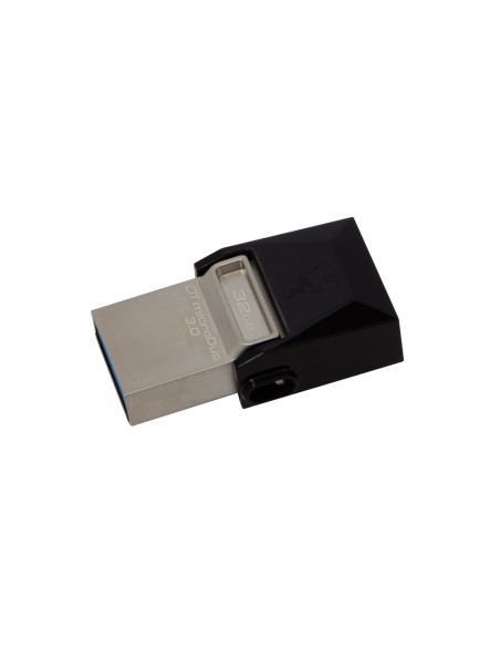 Kingston Technology DataTraveler 32GB microDuo 3.0 unidad flash USB 3.0 (3.1 Gen 1) Conector USB Tipo A Negro