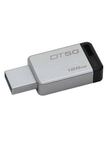 Kingston Technology DataTraveler 50 128GB unidad flash USB USB tipo A 3.0 (3.1 Gen 1) Negro, Plata
