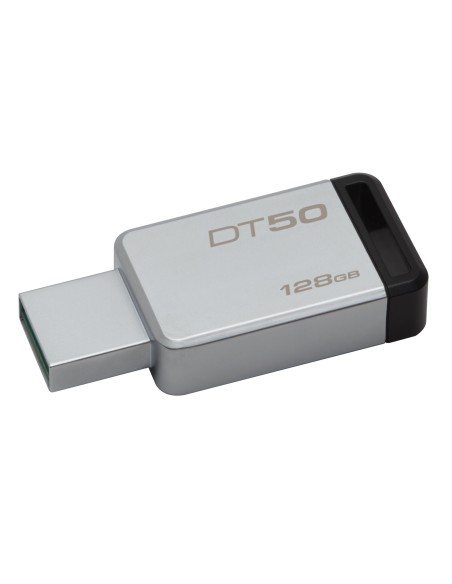 Kingston Technology DataTraveler 50 128GB unidad flash USB USB tipo A 3.0 (3.1 Gen 1) Negro, Plata