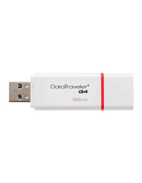 Kingston Technology DataTraveler G4 unidad flash USB 32 GB USB tipo A 3.2 Gen 1 (3.1 Gen 1) Rojo, Blanco