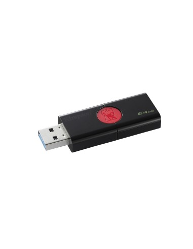 Kingston Technology DataTraveler 106 unidad flash USB 64 GB USB tipo A 3.0 (3.1 Gen 1) Negro, Rojo