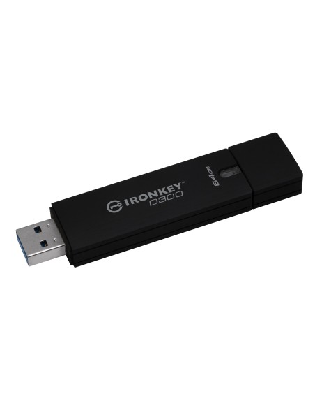 IronKey IKD300 64GB unidad flash USB USB tipo A 3.0 (3.1 Gen 1) Negro
