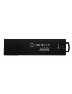 Kingston Technology IronKey D300 unidad flash USB 4 GB USB tipo A 3.2 Gen 1 (3.1 Gen 1) Negro