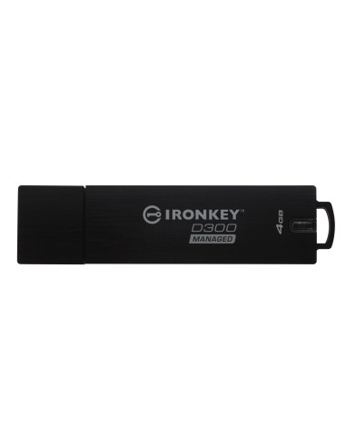 Kingston Technology IronKey D300 unidad flash USB 4 GB USB tipo A 3.2 Gen 1 (3.1 Gen 1) Negro
