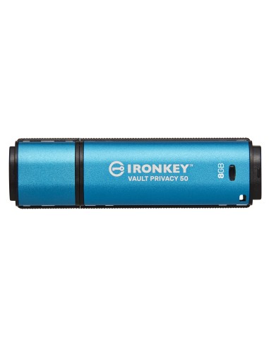 Kingston Technology IronKey Vault Privacy 50 unidad flash USB 8 GB USB tipo A 3.2 Gen 1 (3.1 Gen 1) Azul