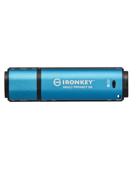 Kingston Technology IronKey Vault Privacy 50 unidad flash USB 8 GB USB tipo A 3.2 Gen 1 (3.1 Gen 1) Azul